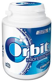 גומי לעיסה אורביט בקבוקון 64 גר' מנטה חזק