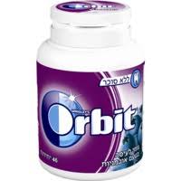 מסטיק אורביט בקבוקון אוכמניות 64 גרם