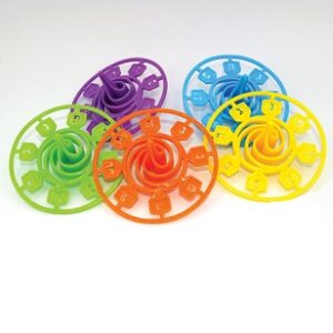 10 סביבונים פלסטיק צבעוני 9 ס"מ