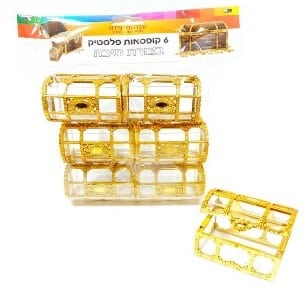 6 קופסאות פלסטיק תיבה 5*4*6.5 סמ