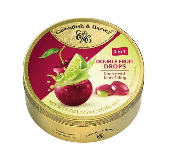 סוכריות בפחית במילוי דובדבן ליים - 175 גרם