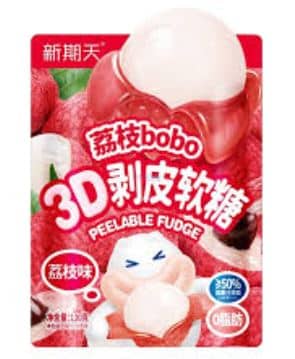 ממתק גומי מתקלף ליצ'י (שקית גדולה) 130 גרם