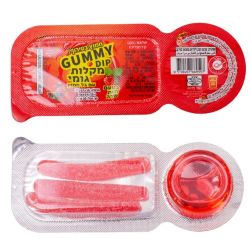 גומי דיפ מקלות עם ג'ל חמוץ בטעם תות 30 גרם